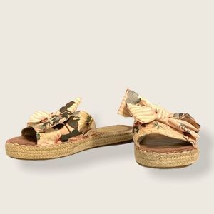 Fjord Floral Print Bow Espadrilles Size 38